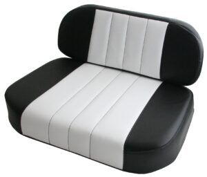 SEAT CUSHION SET BLACK & WHITE TRIM