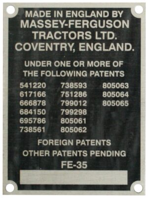 COMMISSION PLATE 15 PATENTS