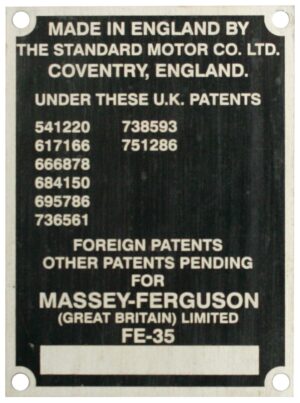 COMMISSION PLATE 8 PATENTS